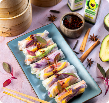 Chilli Oil with Rice Paper Rolls